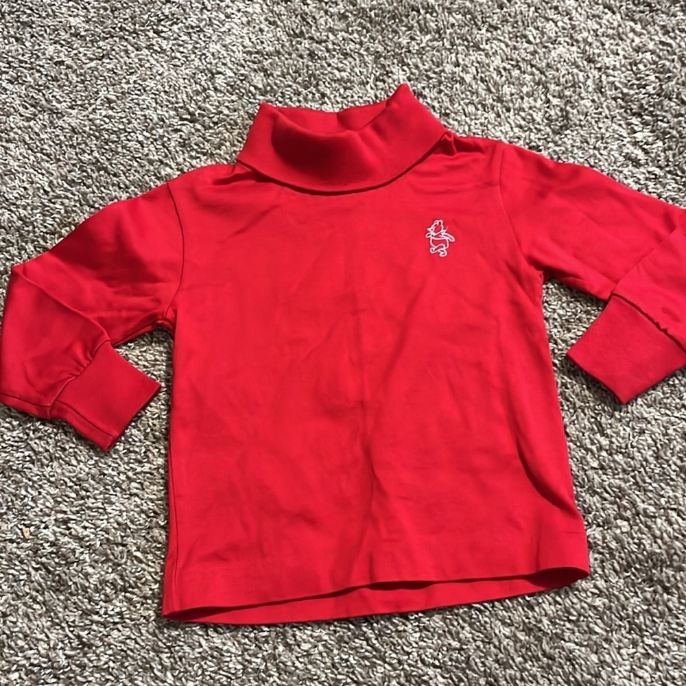 Vintage Winnie the‎ Pooh Toddler Red Long Sleeve Turtleneck 2T